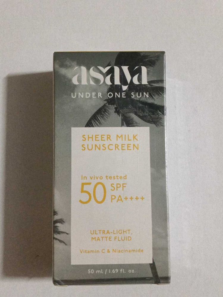 asaya sheer milk sunscreen 50pa++++