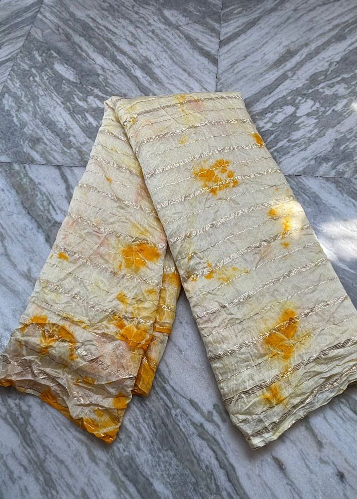 shibori Saree with Tie-Dye Print