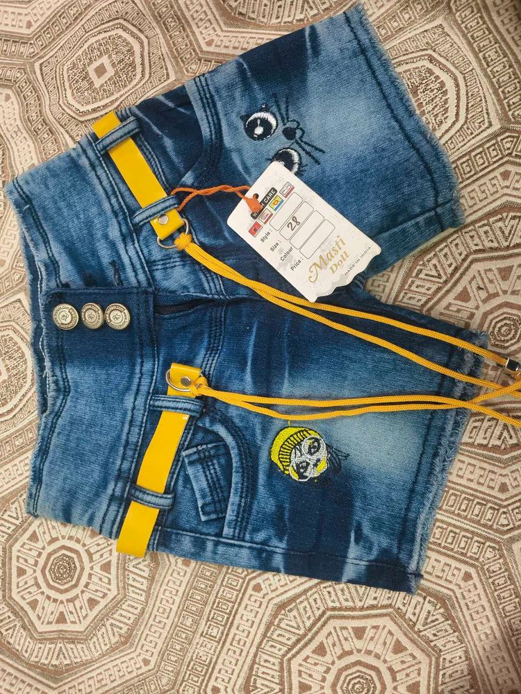 New with tag Cute Denim Shorts for 4-6 years