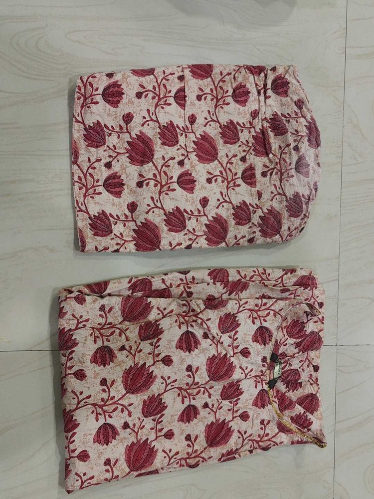 Floral Print Unstitched Dress Material