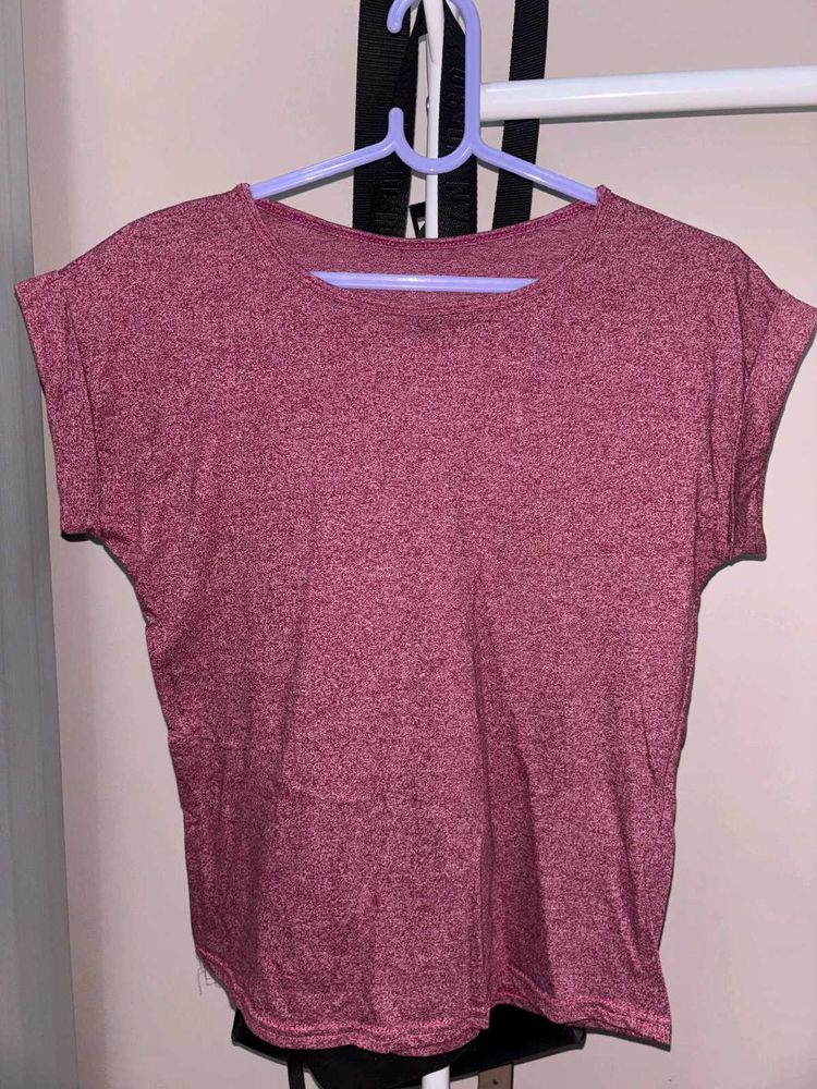 Burgundy Heathered T-Shirt