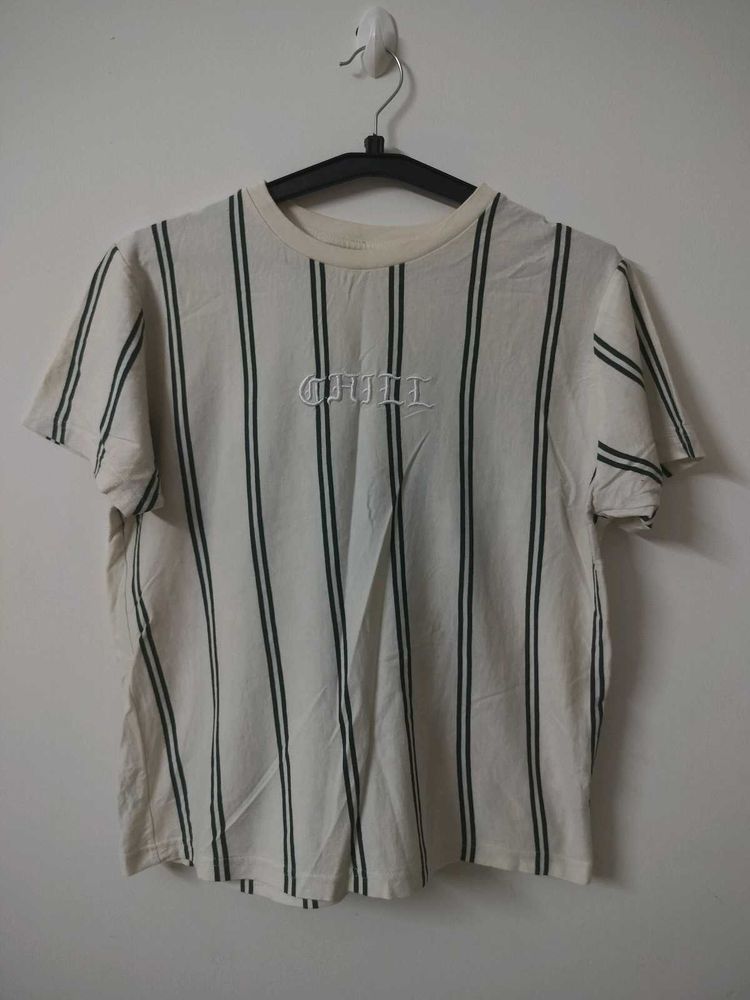 Striped "Chill" T-Shirt