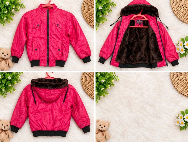 Girls Pink Winter Jacket