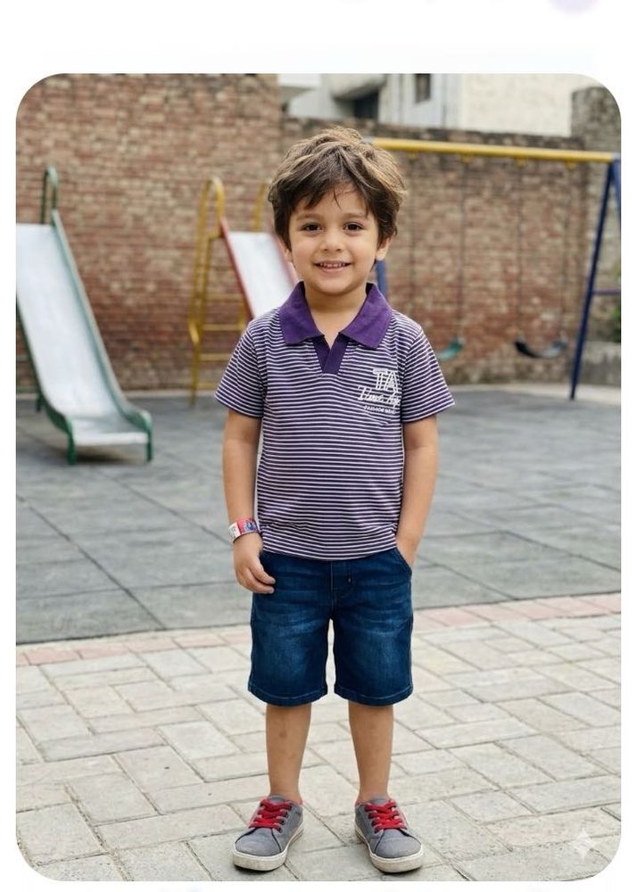 Classic Striped Polo T-Shirt