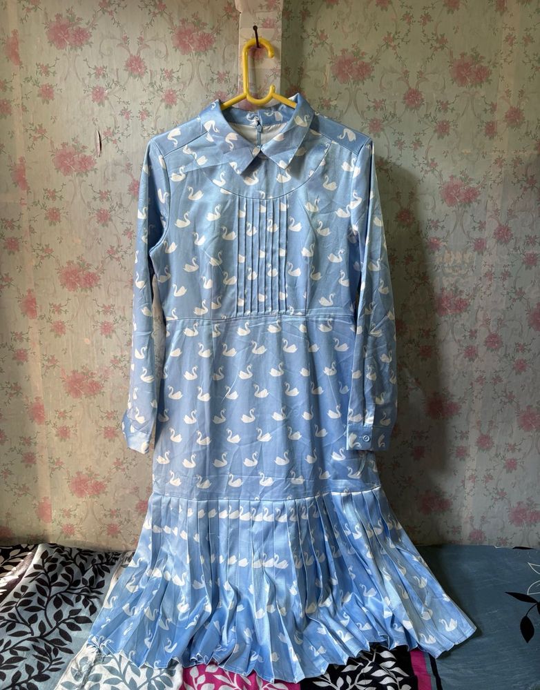 Swan Print Dress