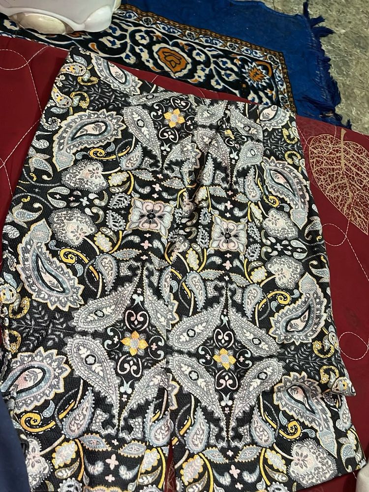 Bohemian Paisley Print Mini Skirt
