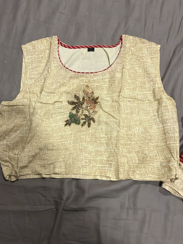 Plazzo Top Set With Shrug