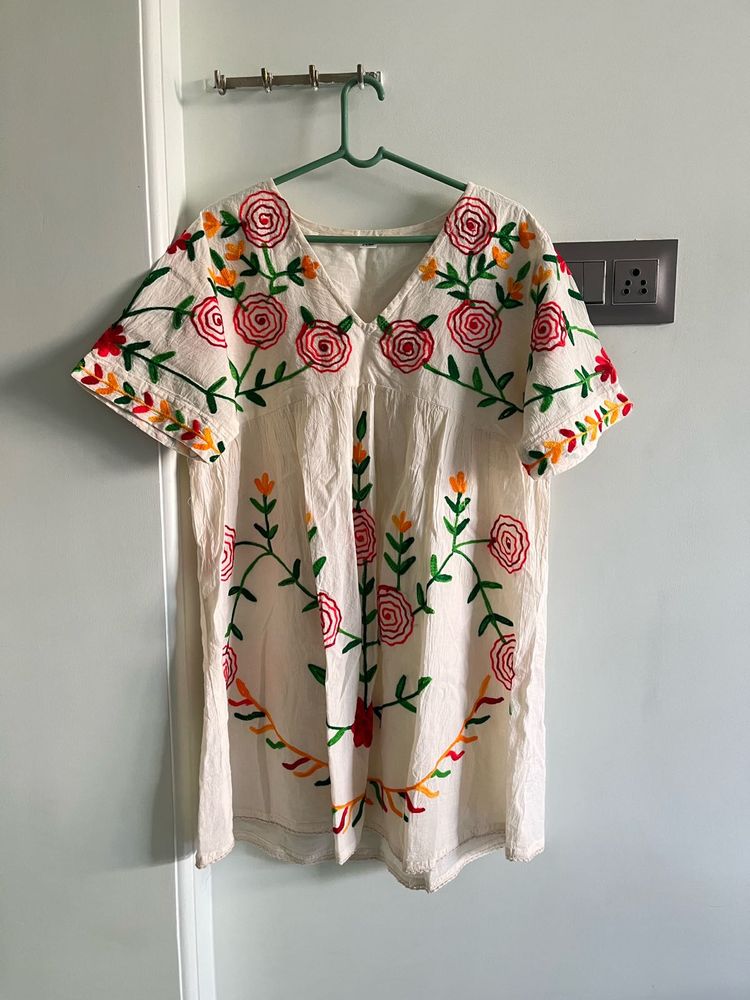 Embroidered Cotton Kurta