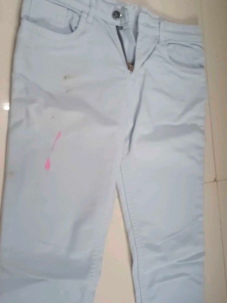 Light Blue Casual Pants