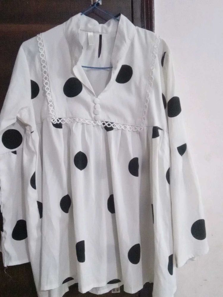Cute Polka Dot Tunic Top