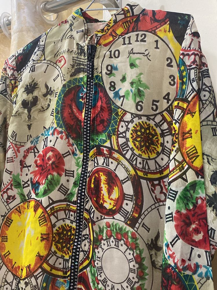 Unique Clock Print kurti