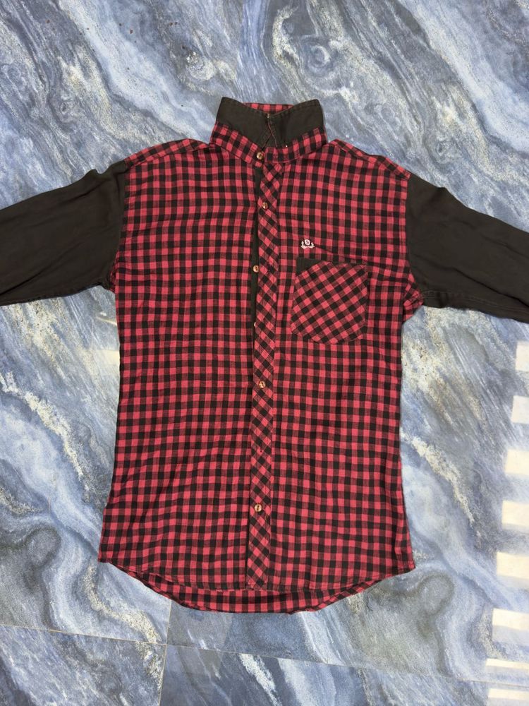 Red &amp; Black Checkered Shirt