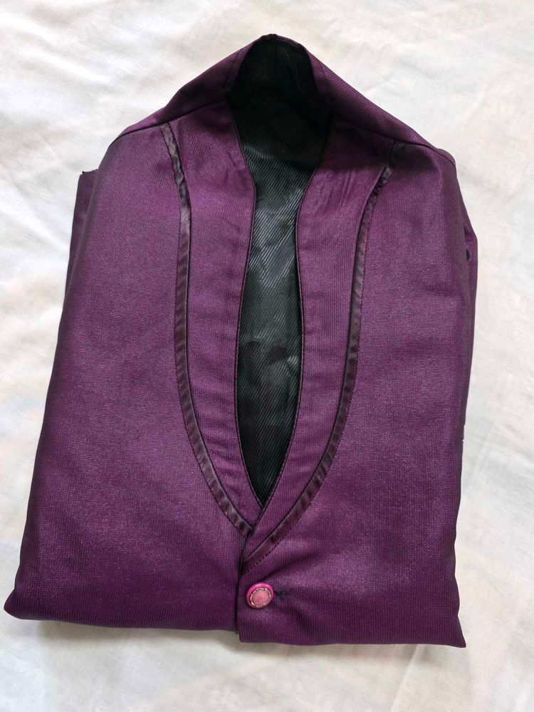 Purple Ethnic Jacket with pant