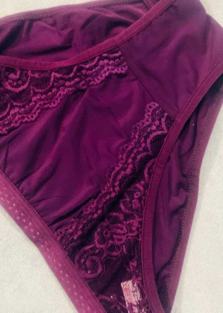 Women's Purple Lace Briefs