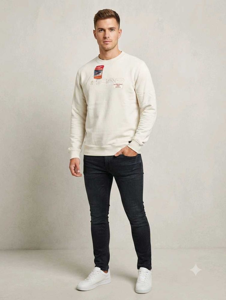 Men's Cream Crewneck Sweatshirt