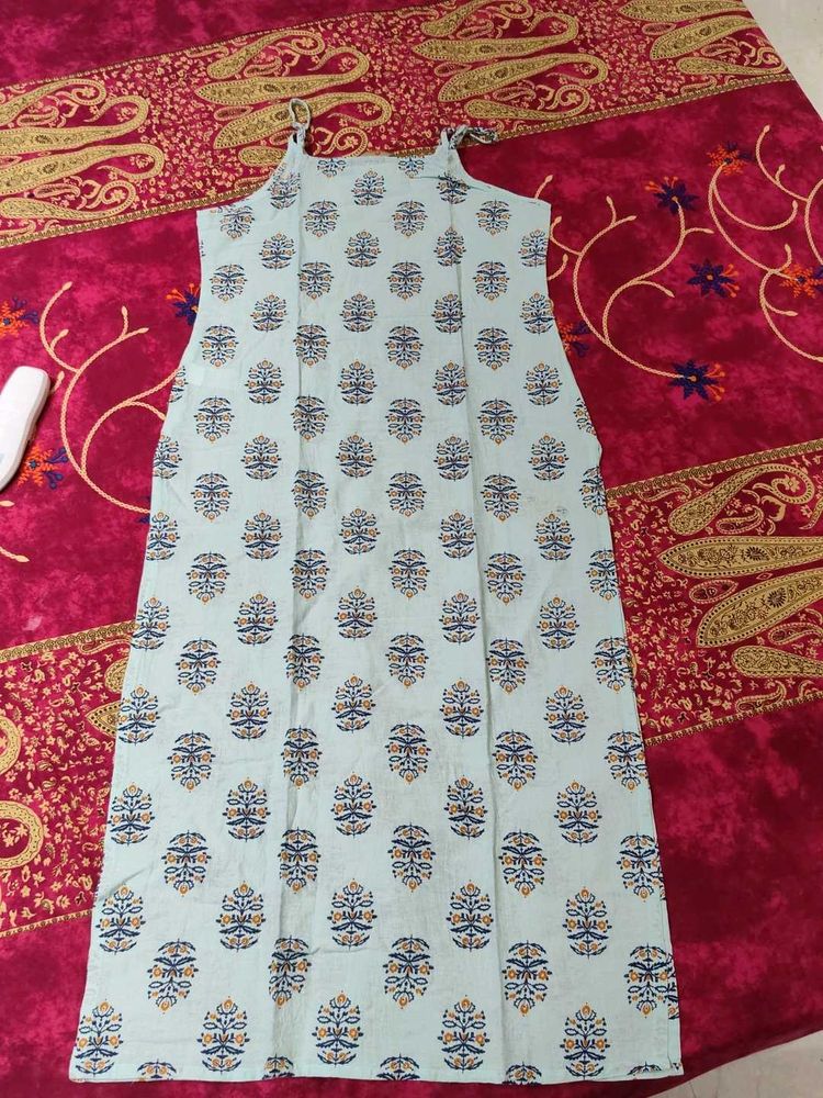 Light Blue Printed Kurta