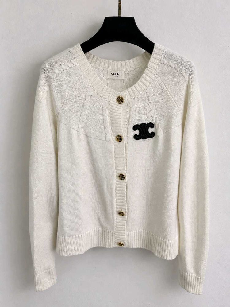 Celine Logo Cardigan