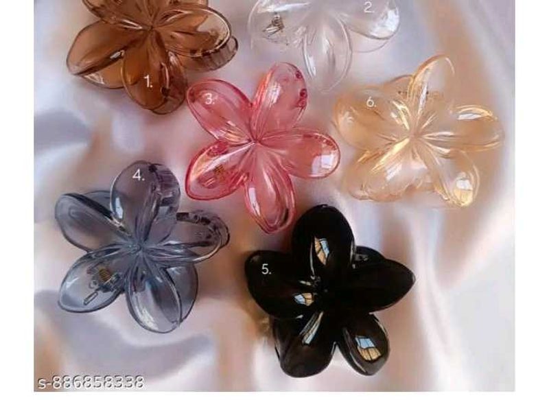 Floral Hair Claw Clips Set