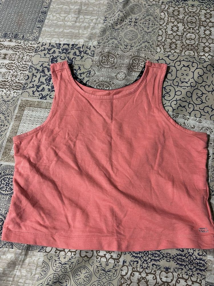 Coral Crop Tank Top