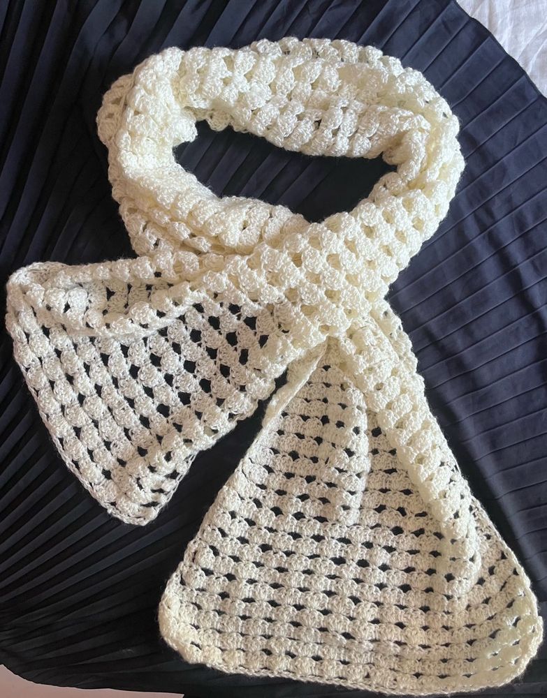 Cream Crochet stole