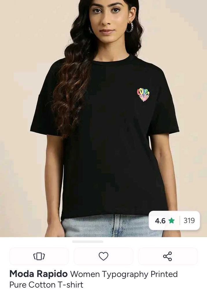 Moda Rapido Black Love Heart T-Shirt