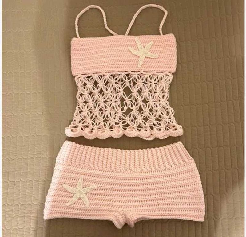 Crocheted Bikini Set with Starfish Detail