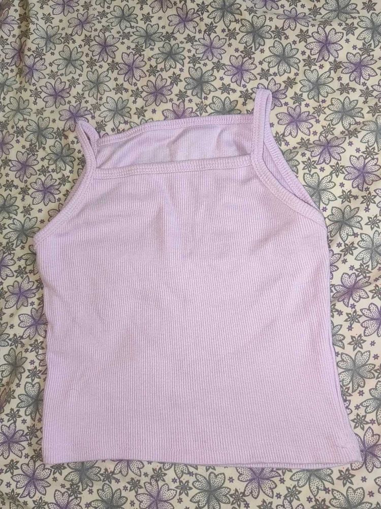 Light Purple Ribbed Tank Top