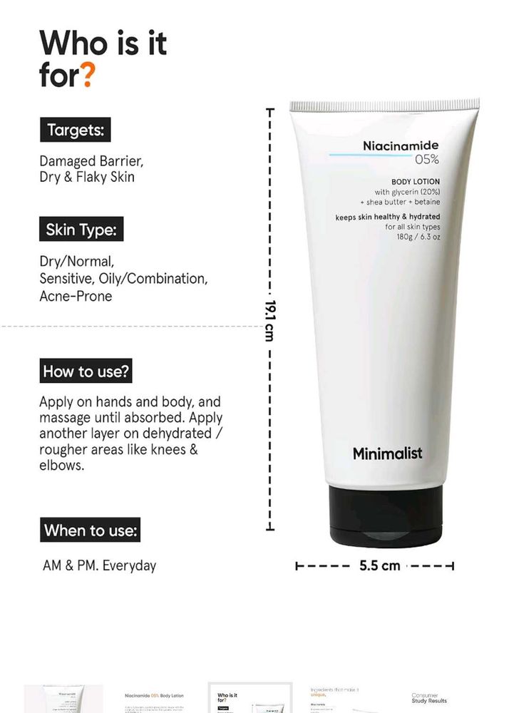 Minimalist Niacinamide 5% Body Lotion
