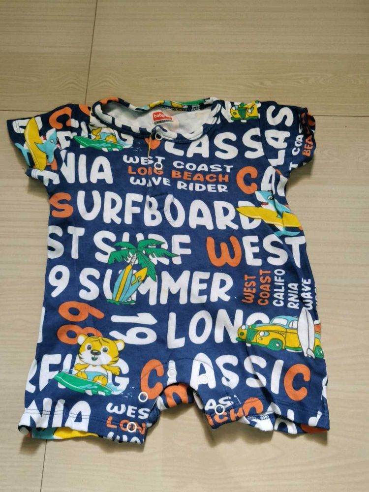 Baby Boy Summer Surfboard Romper