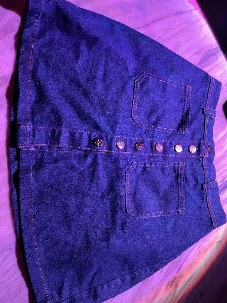 Blue Denim Skirt