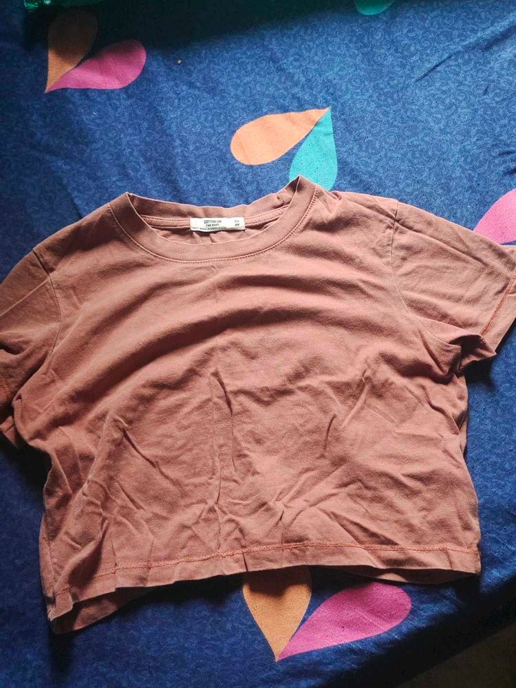 Solid Brown Basic T-Shirt boxy fit