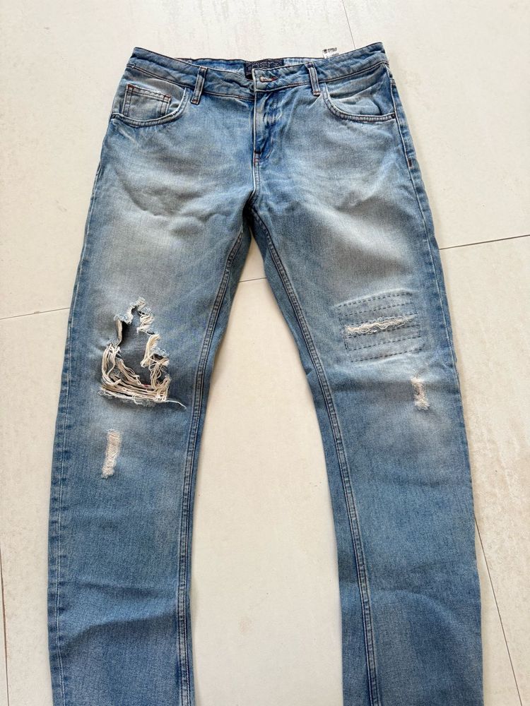 Vintage Zara Distressed Blue Denim Jeans