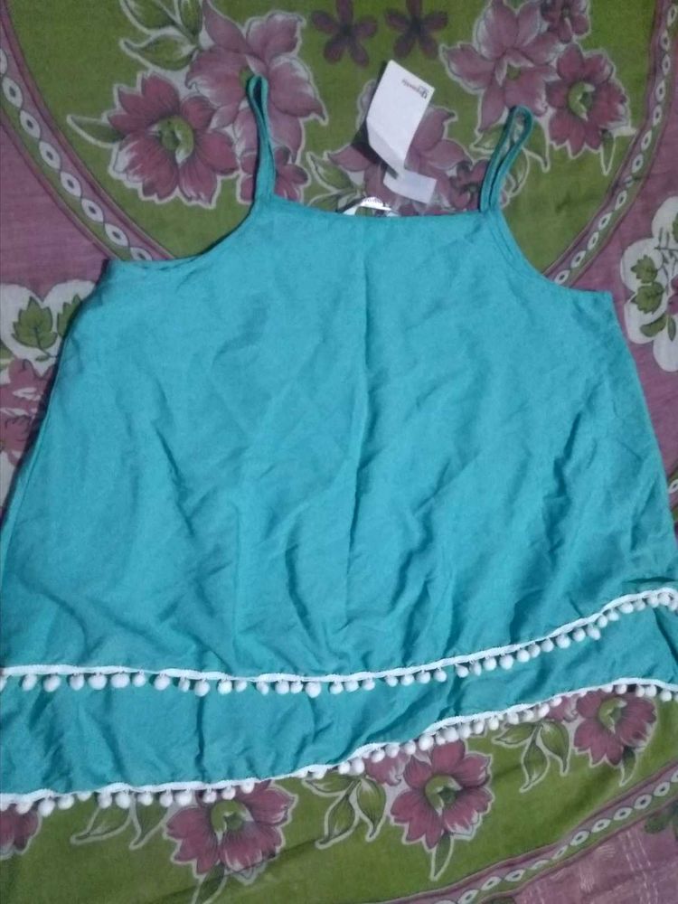 Teal Spaghetti Strap Top