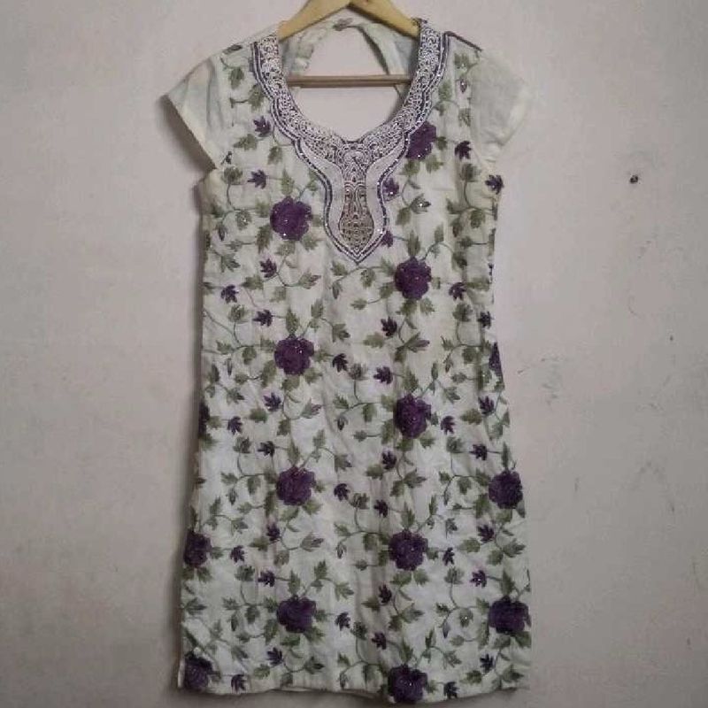 Embroidered Kurta with Floral Design