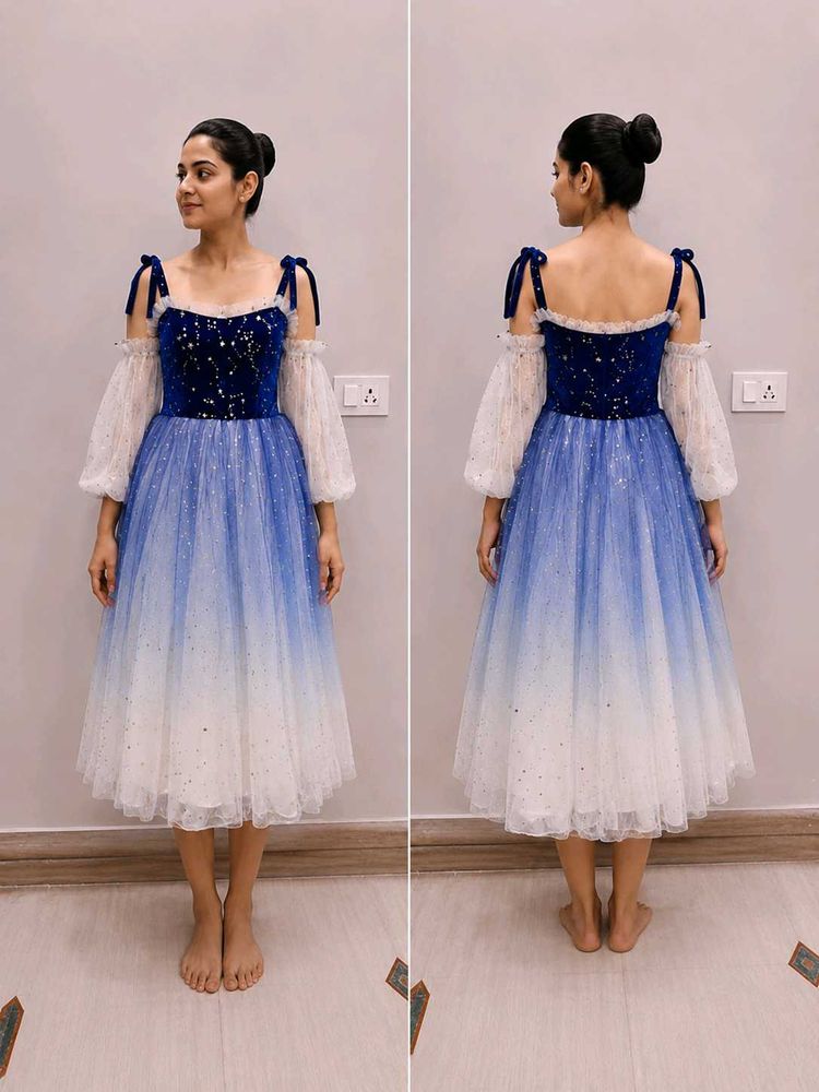 blue ombre sequence gowm