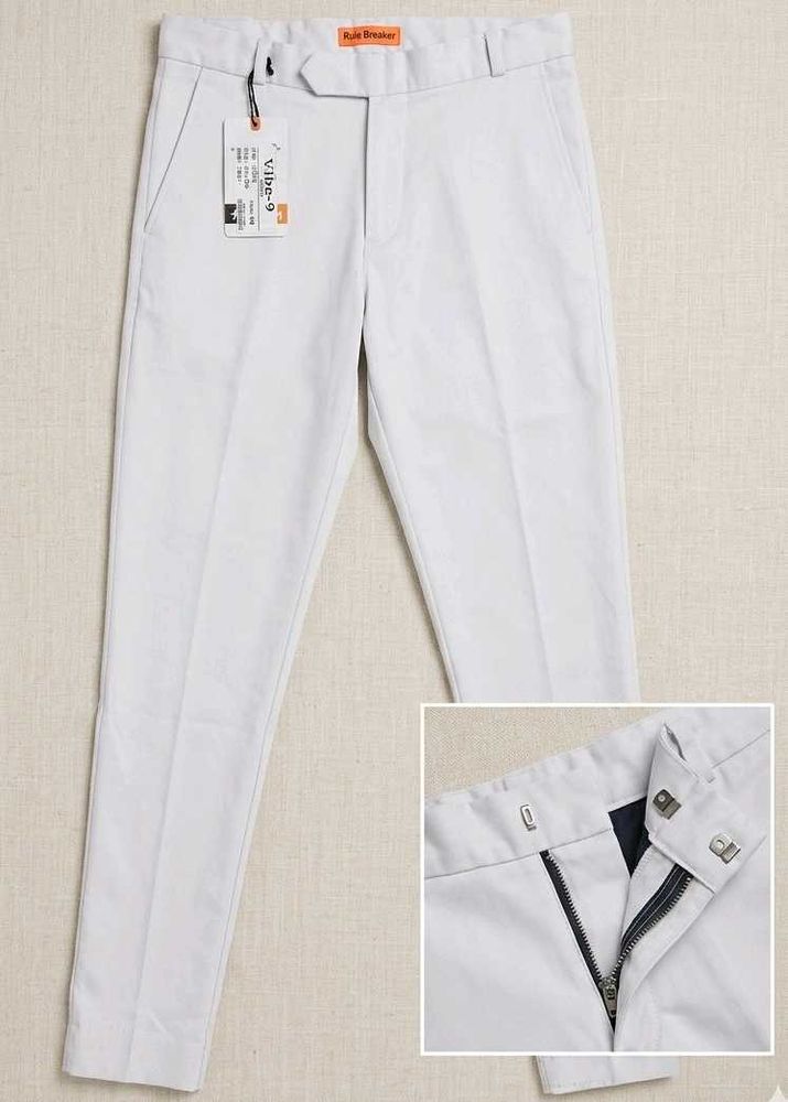 Men's Slim Fit Cotton Blend Formal Trousers | Rule