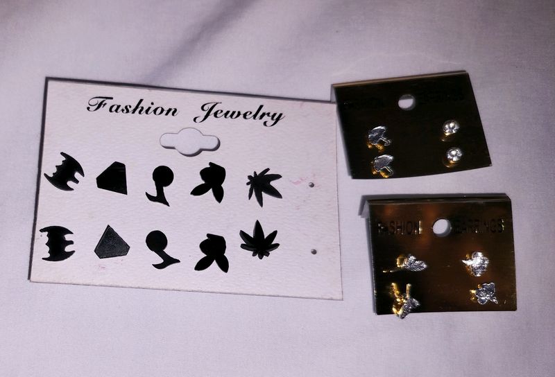 Stud Earing Combo Of 9
