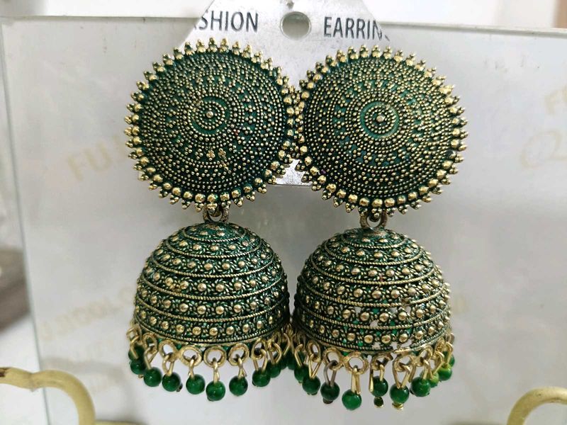 Traditional Indian Jhumka Earrings
