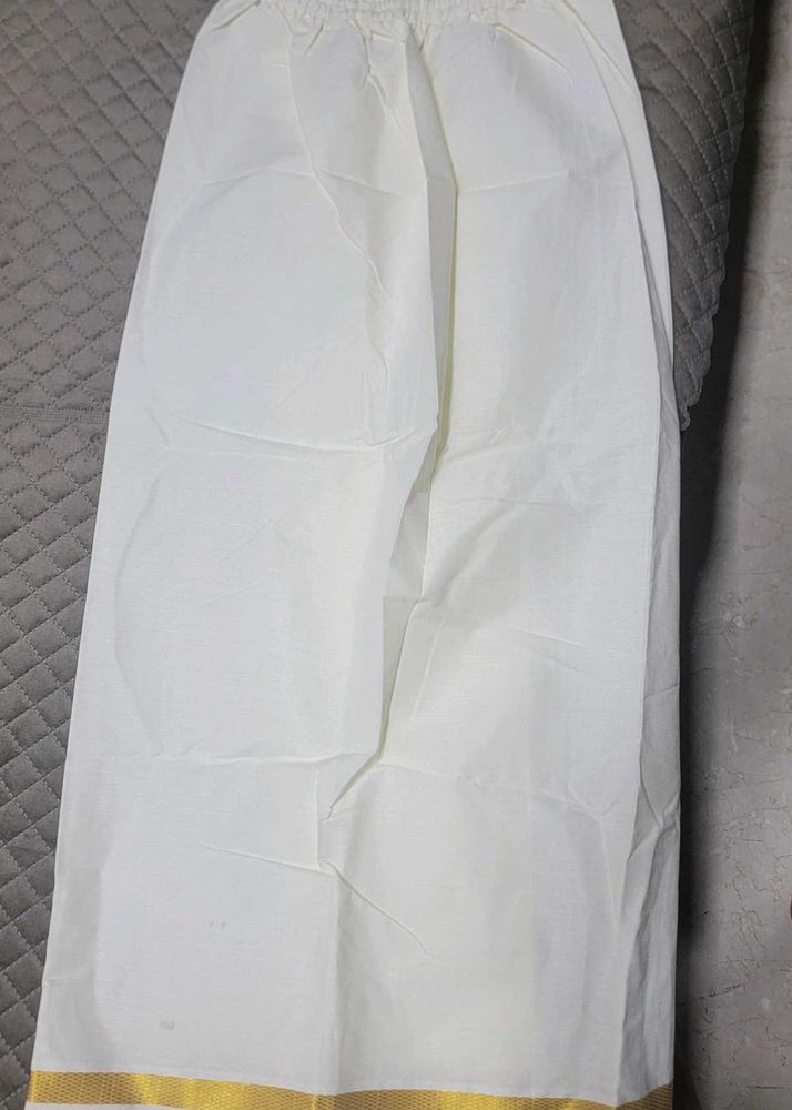 Boy's Off White Dhoti
