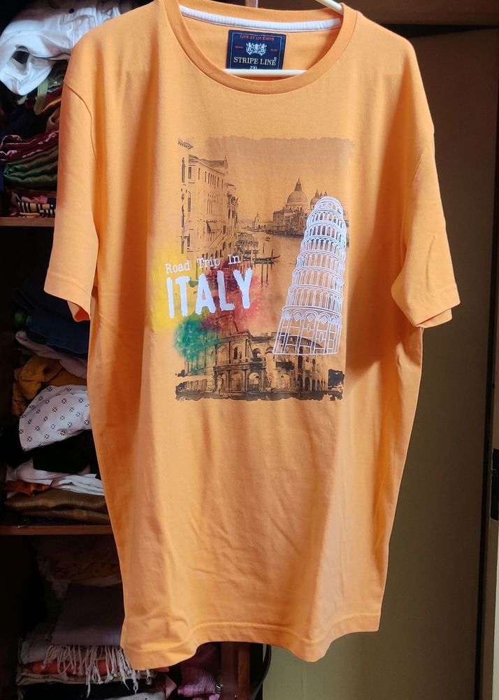 Strip Line Orange T-shirt