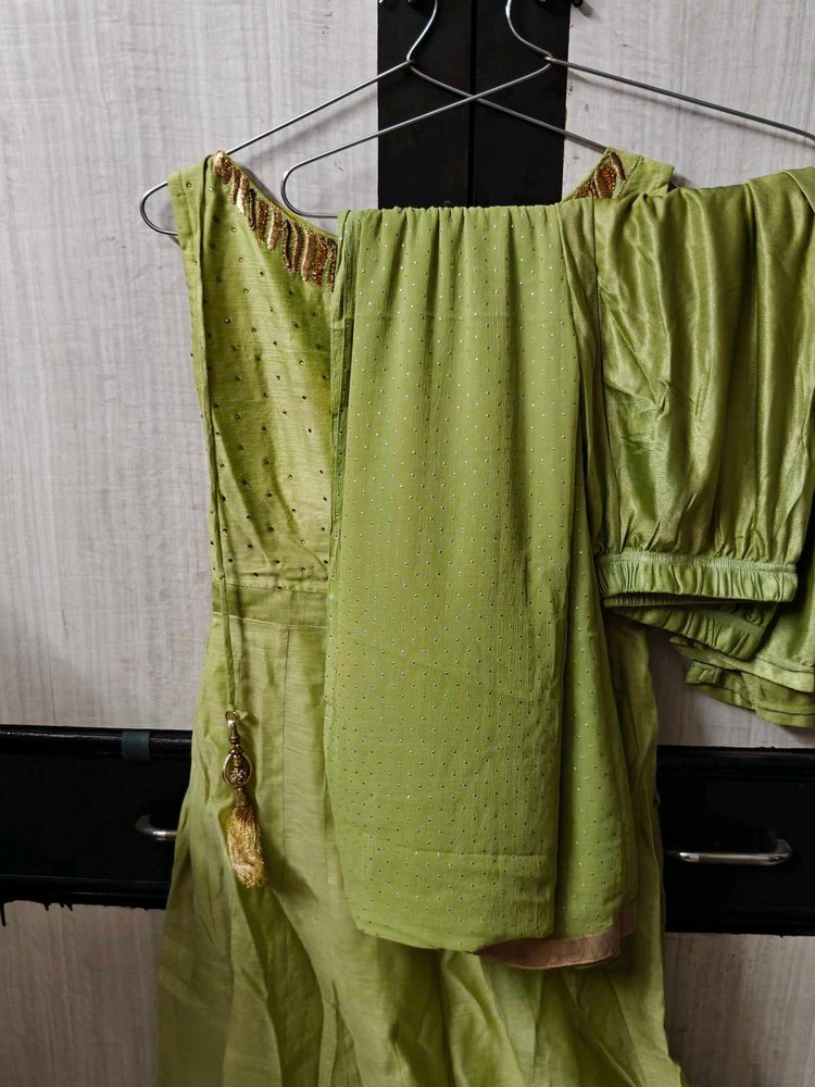 Beautiful Green Kurta Set with Dupatta