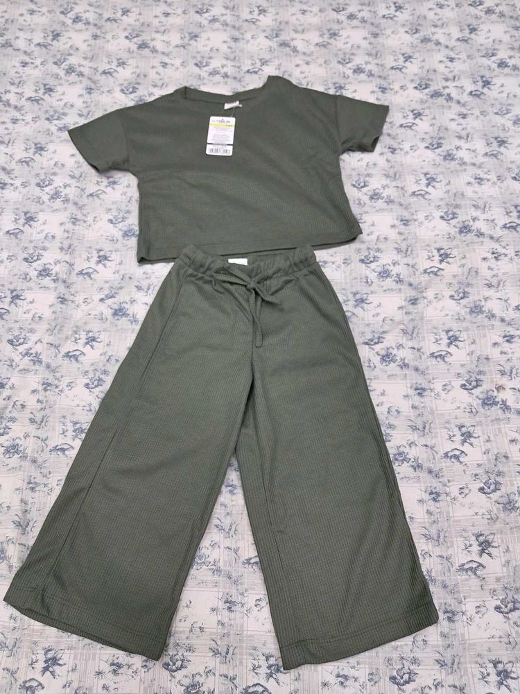 4)Olive Green baby Co-ord Set