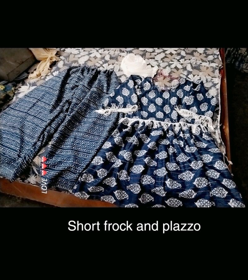 Short Frock And Plazzo