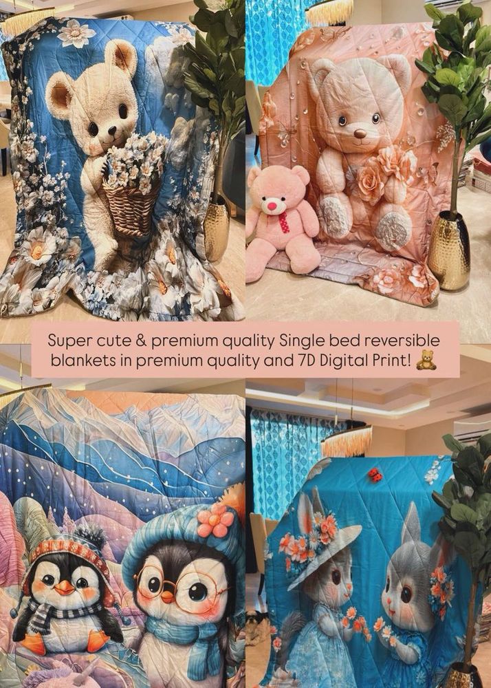 Cute Reversible comforters Brand new