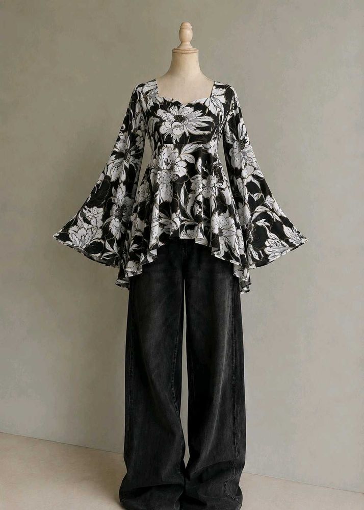 Bell Sleeve Tunic Top