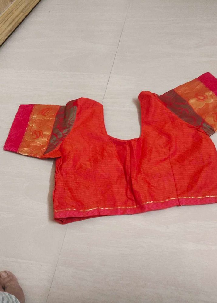 Vibrant red Ethnic Blouse
