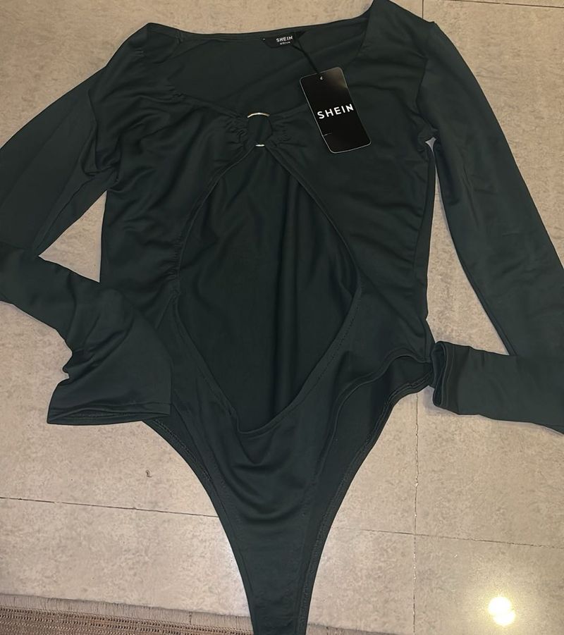 WOMEN BODYSUIT green colour