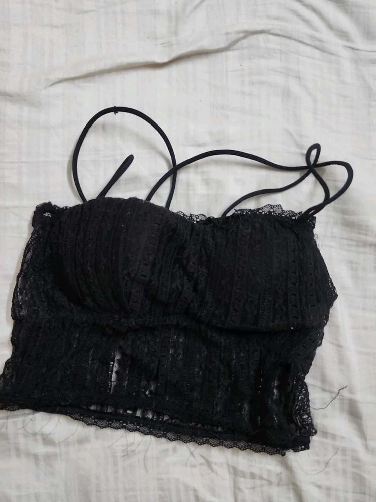 Sheer Black Lace Bralette 🧸✨️