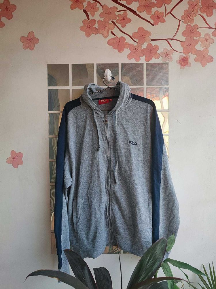 Fila Grey Zip-Up Hoodie