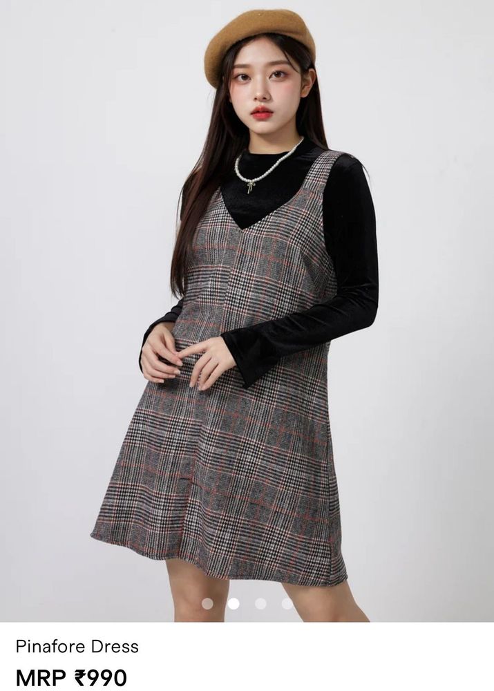 Plaid Pinafore Dress